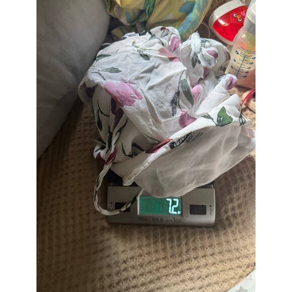 Beach Riot Tulip Floral Wrap Mini Skirt & Crop Top Set White Pink Womens M EUC - Picture 10 of 10